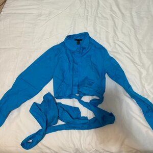 Forever 21 - Blue Blouse Tie-Waist